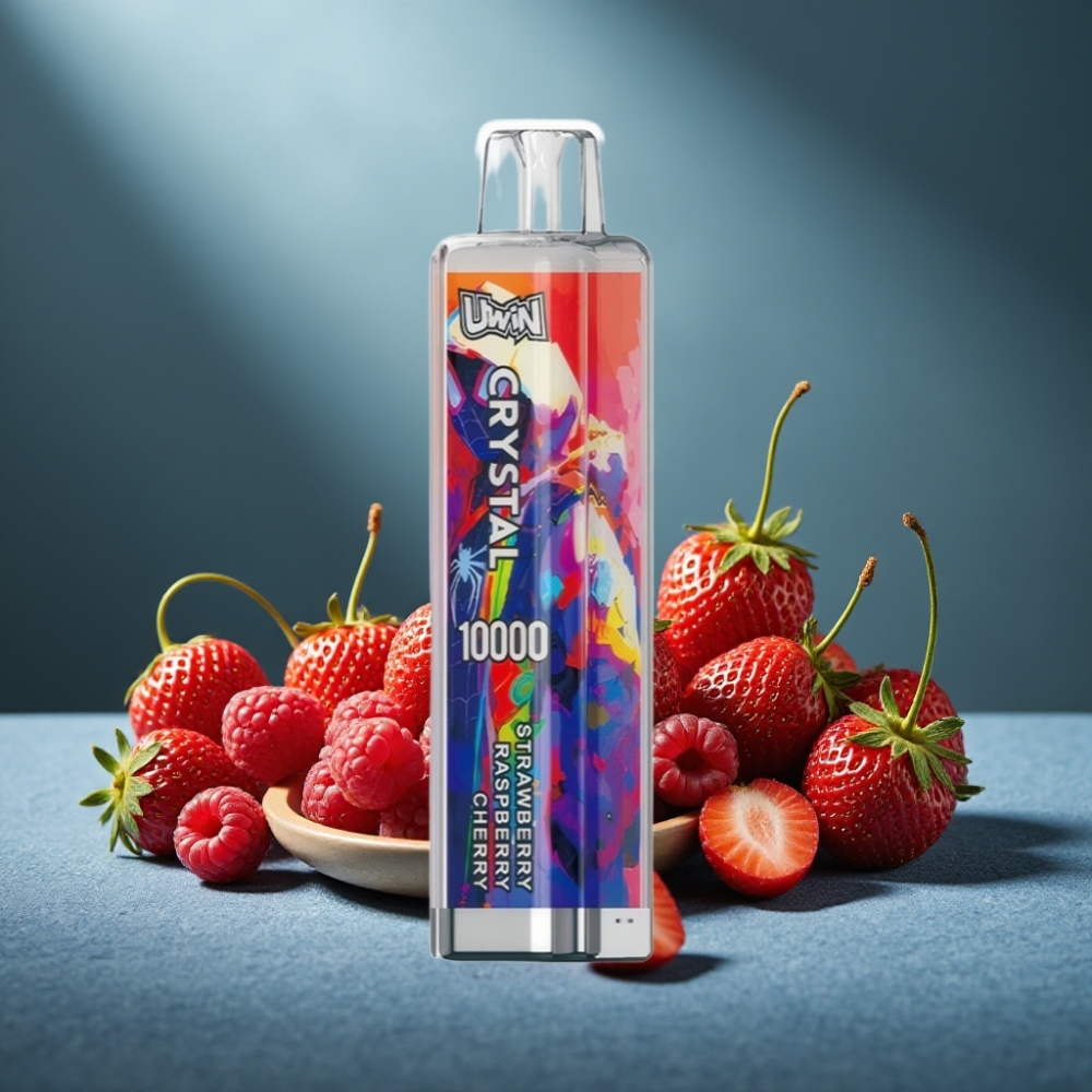 UWIN Crystal 10000 Züge Erdbeere Himbeere Kirsche 18ml 0%/2%/3%/5% RGB Typ-C