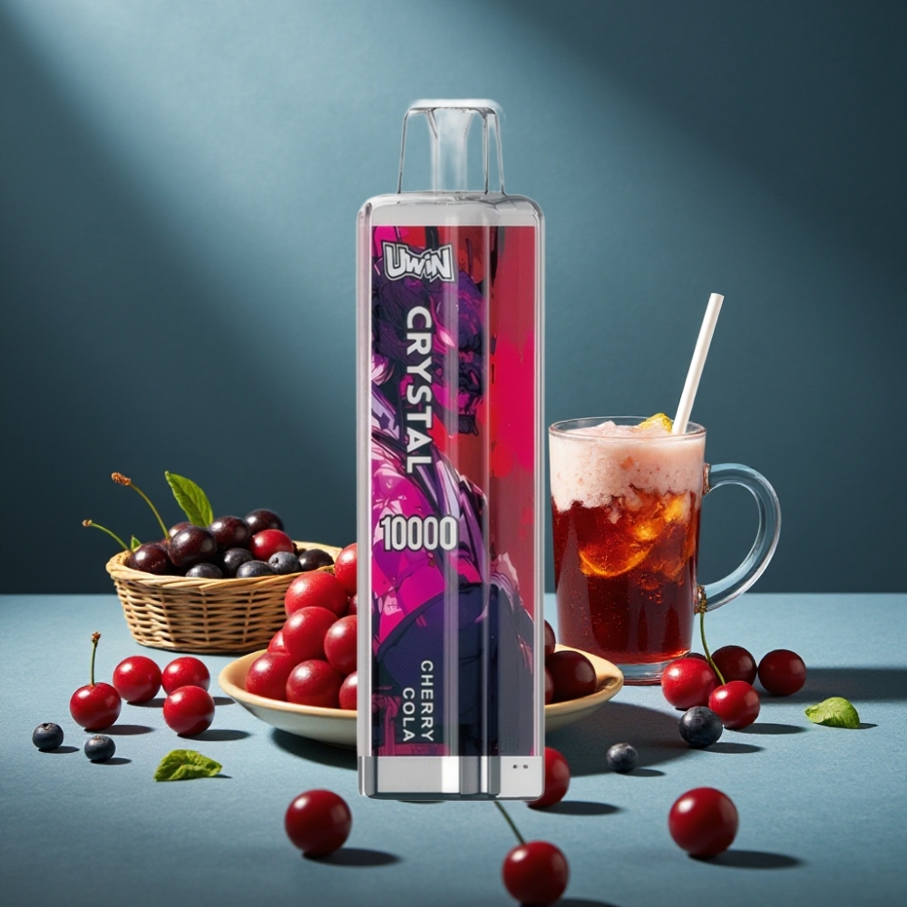 UWIN Crystal 10000 Züge Kirsch-Cola Wiederaufladbar 18ml 0,8 Ohm Mesh RGB