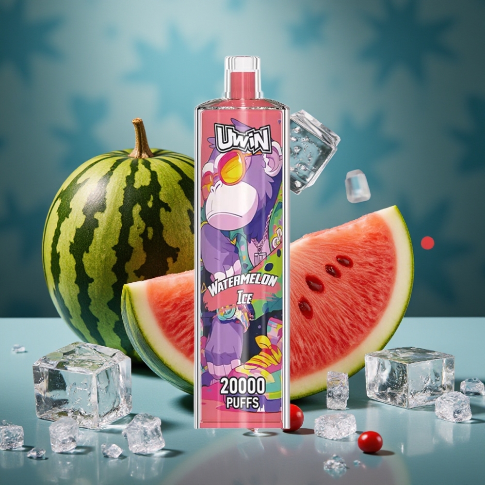 Uwin Shisha Hookah Crystal 20000 Puffs Wassermelone Eis Typ-C Mesh Coil 22ml 650mAh