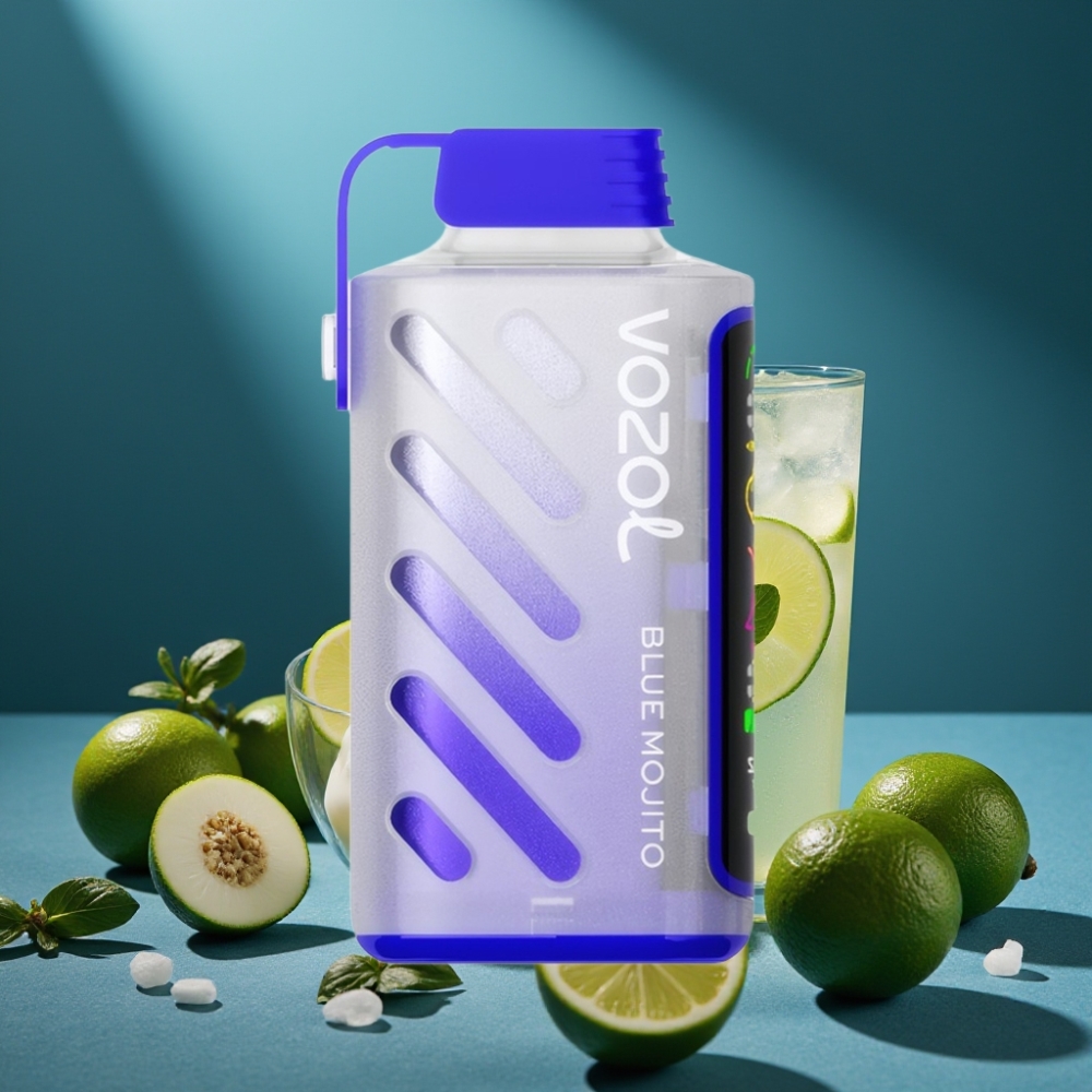 VOZOL Gear Power 20000 Züge Blaue Mojito 20mL Dual Mesh Coil S.i.L.C. Tech Vollbild-Display