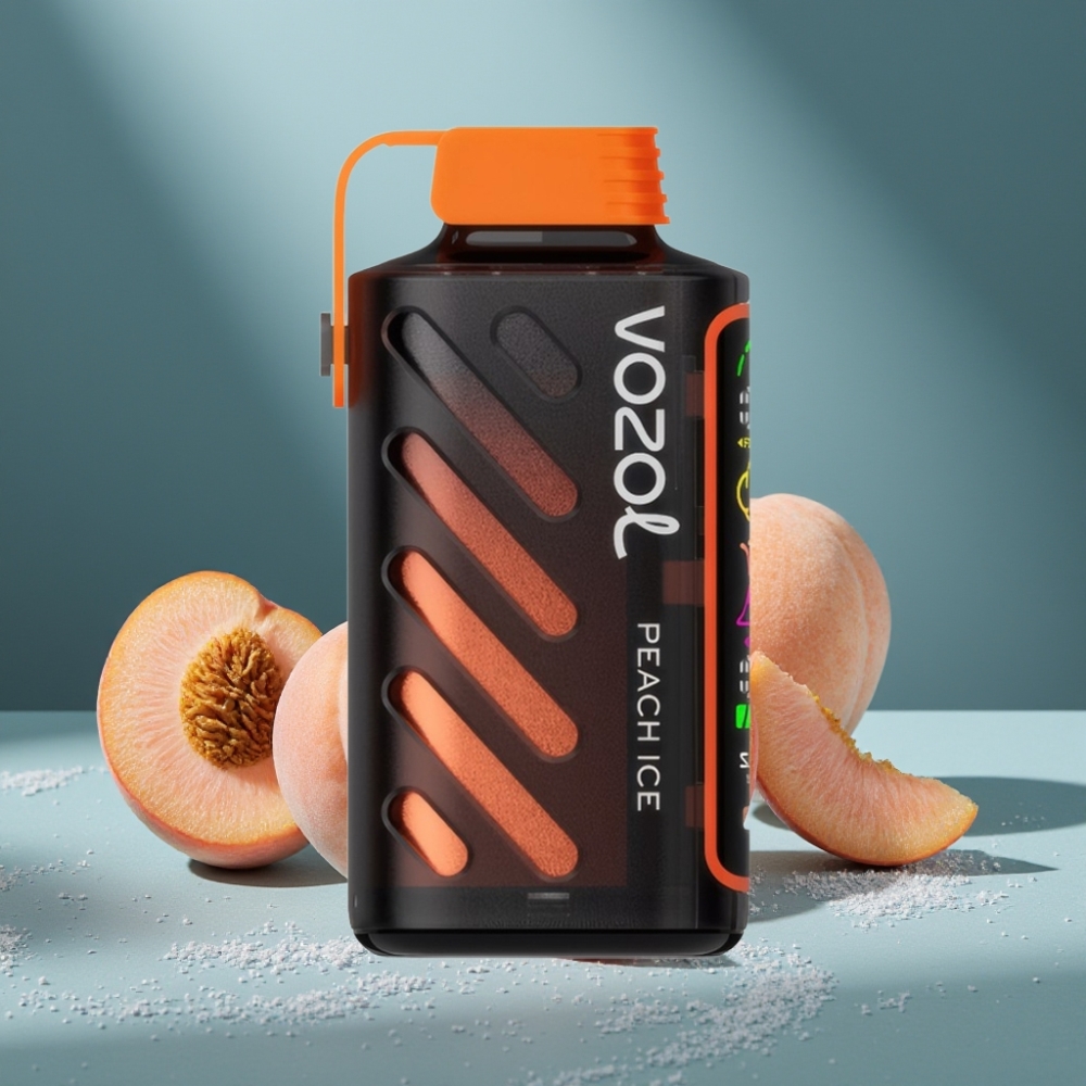 VOZOL Gear Power 20000 Züge Pfirsich Eis S.i.L.C. Tech Dual Mesh Coil 20mL 5% Nikotin