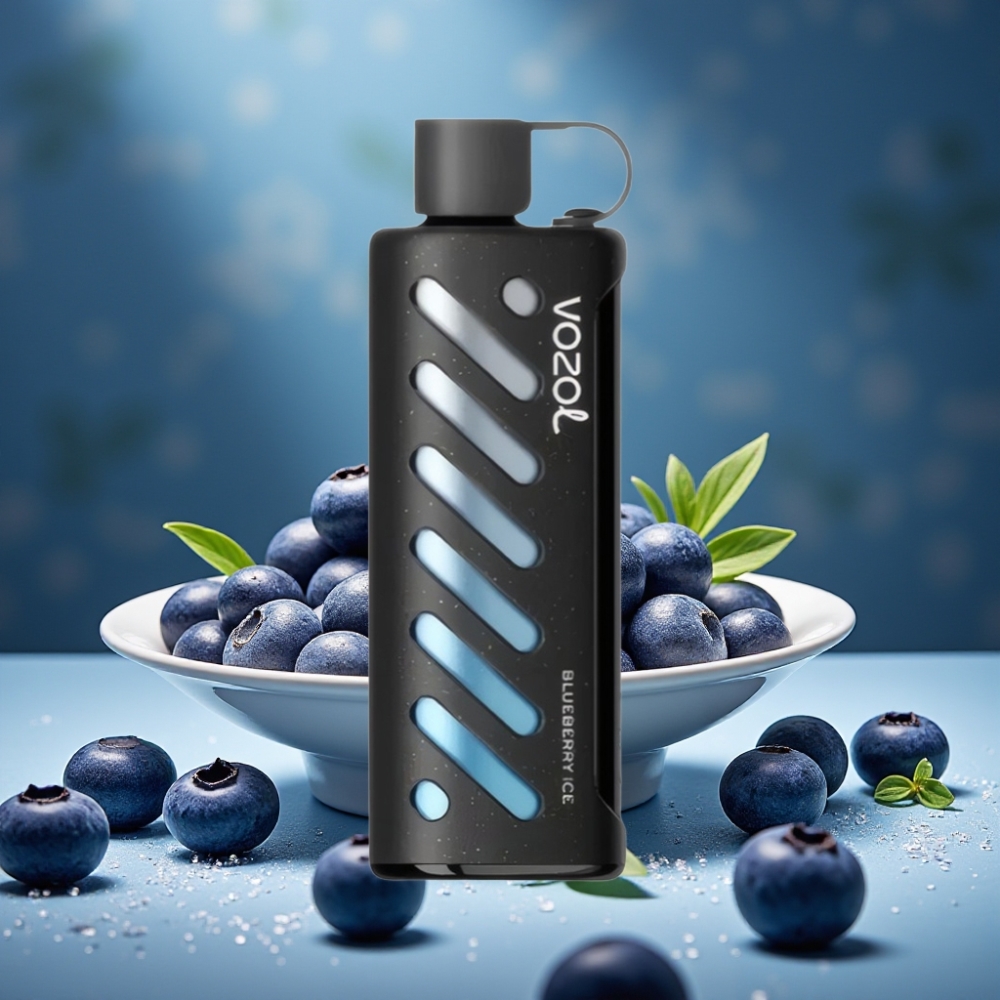 VOZOL Gear Shisha 25000 Puffs Blaubeer-Eis S.i.L.C Tech Dual Mesh 1000mAh 5mg/ml