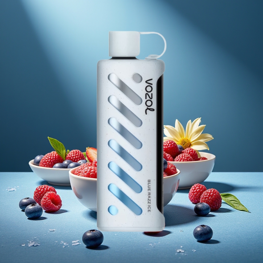 VOZOL Gear Shisha 25000 Puffs Blaue Himbeere Eis S.i.L.C Tech Dual Mesh 1000mAh 5mg/ml