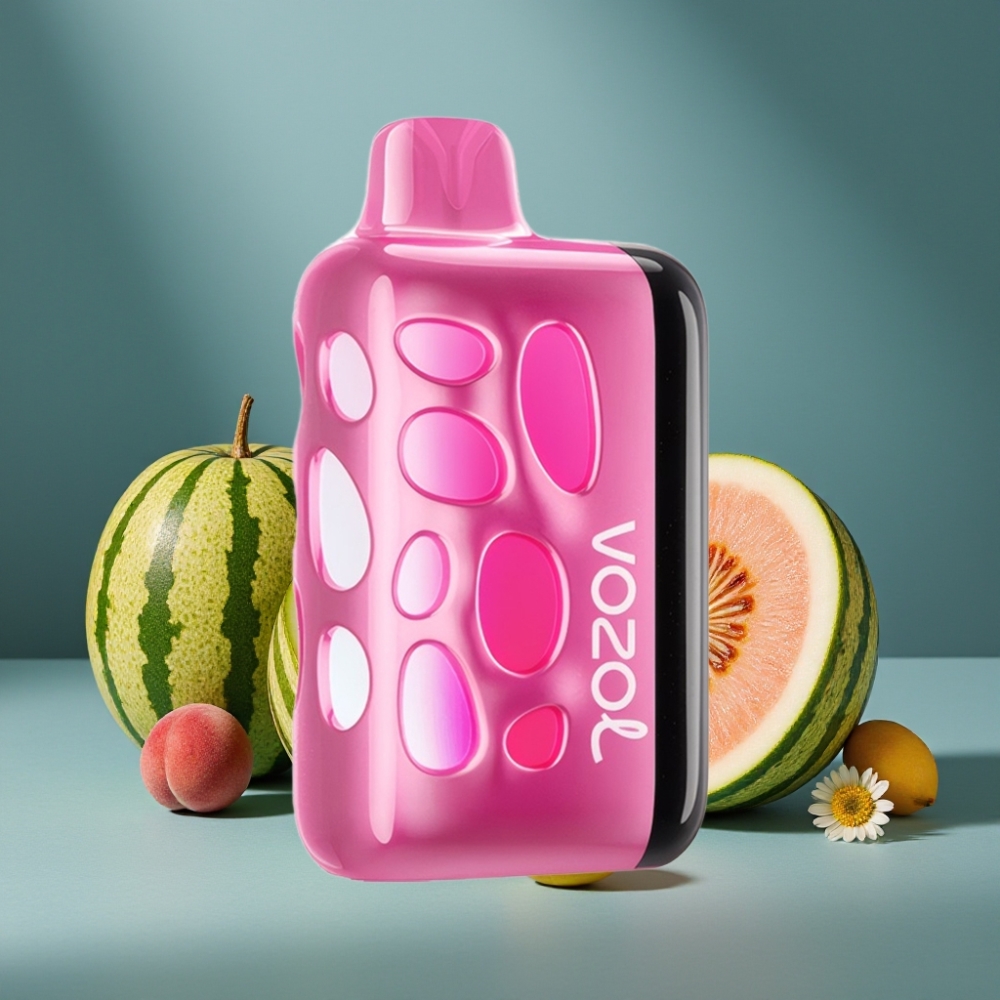 VOZOL RAVE 40000 Einweg-Vape Erdbeer-Wassermelone-Pfirsich 270° Leuchtdesign Party-Modus 1000mAh