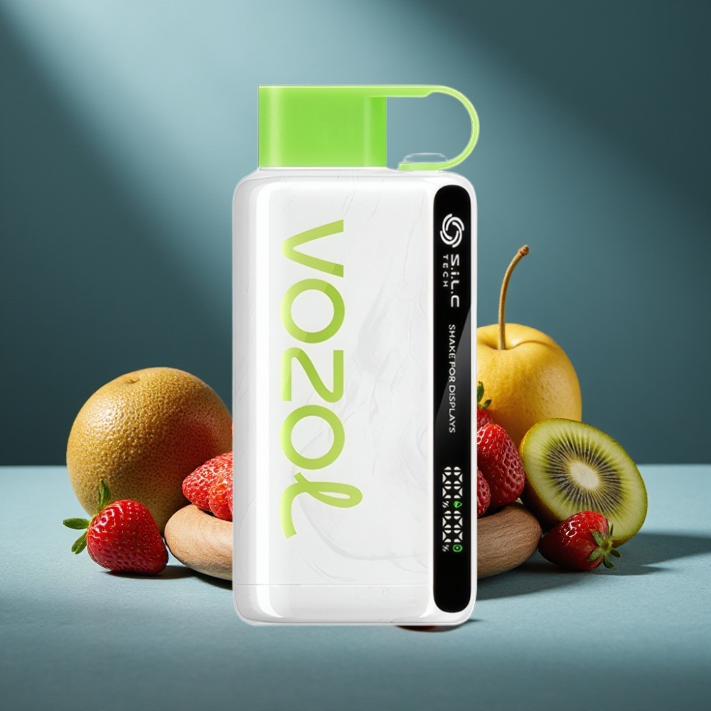 VOZOL STAR 9000/12000 Einweg-Vape Erdbeer-Kiwi mit S.i.L.C TECH, Mundstückschutz, 30% schnellere Aufladung, 650mAh, 0/20/50mg/ml Nikotin