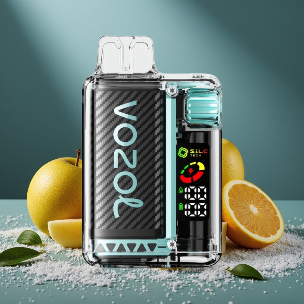 VOZOL Vista 20000 Puffs Disposable Vape Sauerapfel-Eis mit 650mAh Akku, OLED-Display, Dual-Mesh-Coil & 6-Stufen-Wattregelung