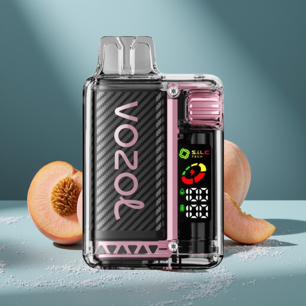 VOZOL Vista 20000 Züge Pfirsich Eis OLED Display 650mAh 6-Stufen Watt MCU Chip PCR Material MTL TPD