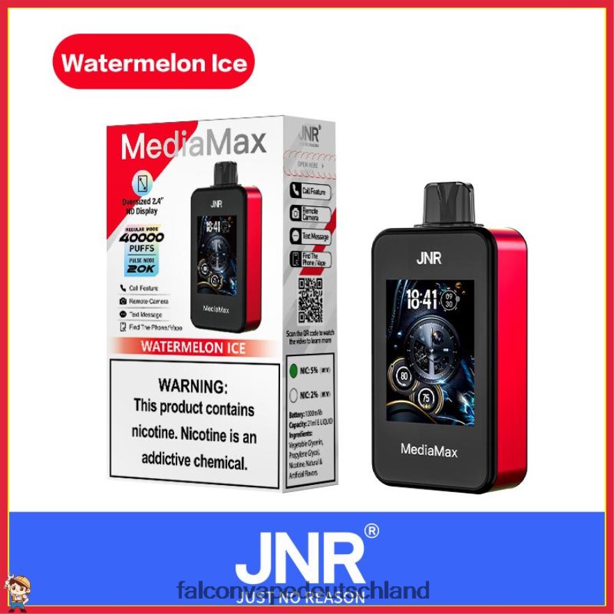 JNR MediaMax 40.000 Puff Wassermeloneneis 4L4VRL18 Jnr Vape Pods